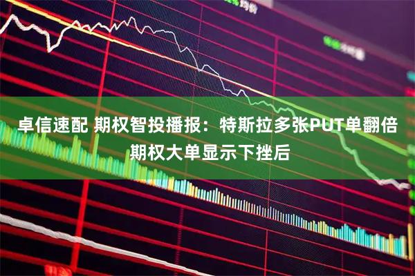 卓信速配 期权智投播报：特斯拉多张PUT单翻倍 期权大单显示下挫后